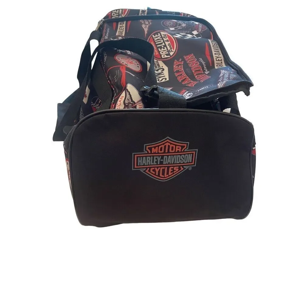 Harley Davidson Unisex Adjustable Strap Motorcycle Logos Travel Duffle Bag